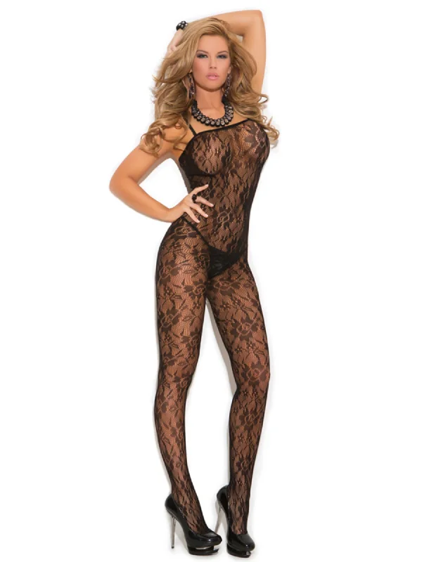 Black Rose Lace Bodystocking - One Size