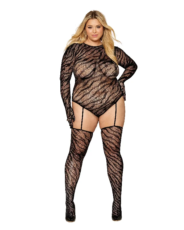 Zebra Teddy Bodystocking